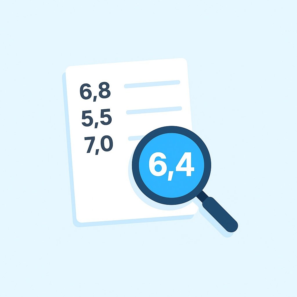 Calculadora y materiales de estudio para calcular promedios